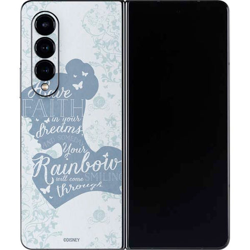 Disney Cinderella Faith In Your Dreams Silhouette Galaxy Z Fold4 5G Skin